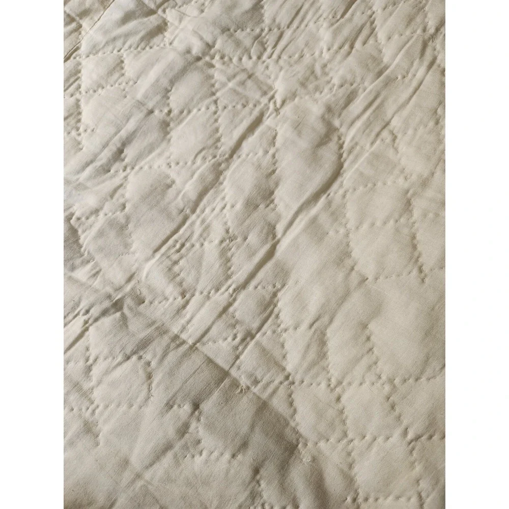 67‎ X 85 Quilt Bows Flowers Squares Rings Blue Green Red Brown Some Stains